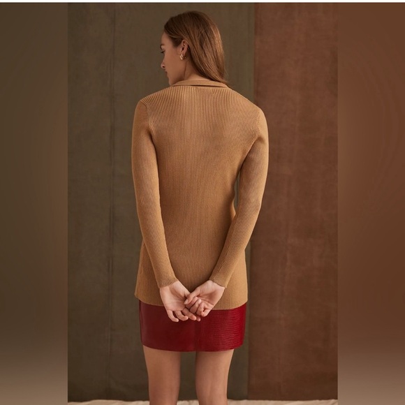 Maeve by anthropologie slim ribbed longline cardigan sweater sizeXL quiet luxury - Picture 4 of 10
